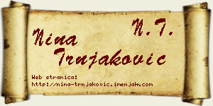 Nina Trnjaković vizit kartica